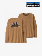 Women's L/S Cap Cool Daily Graphic Shirt - Lands #LTIX [45165]｜patagonia