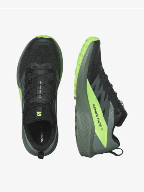 SENSE RIDE 5 #Black/Laurel Wreath/Green Gecko [L47311100]｜SALOMON