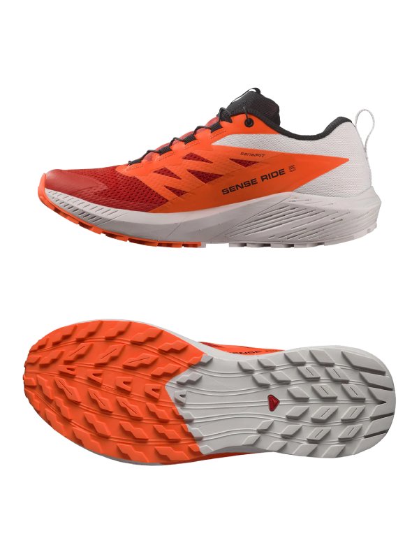 SENSE RIDE 5 #Lunar Rock/S Orange/F Red [L47046200]｜SALOMON