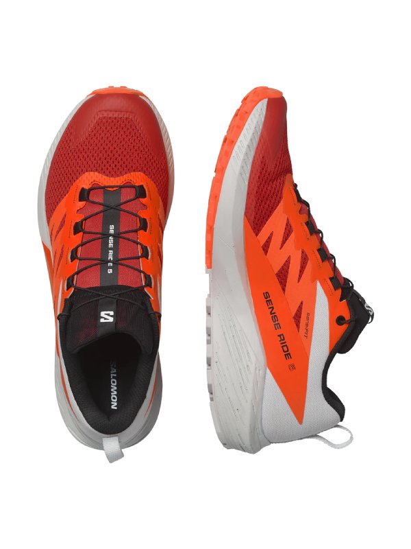 SENSE RIDE 5 #Lunar Rock/S Orange/F Red [L47046200]｜SALOMON