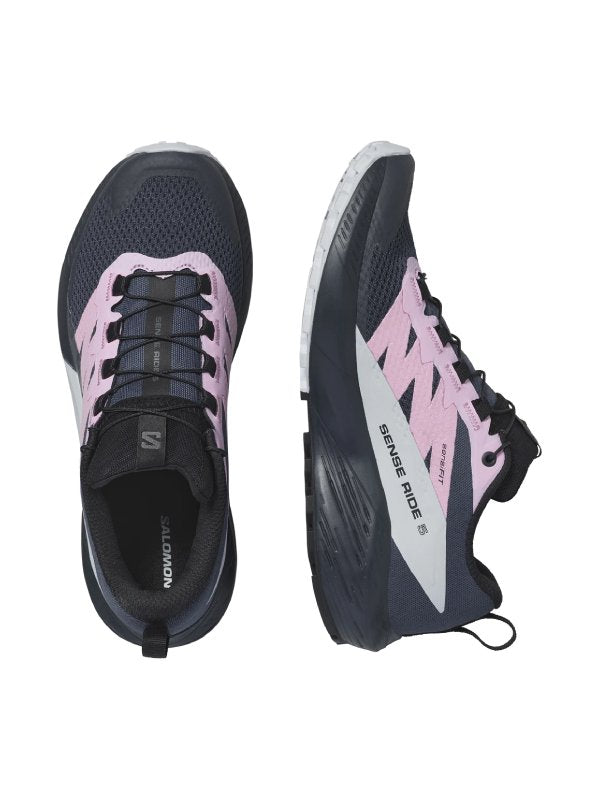 Women's SENSE RIDE 5 W #India Ink/Lilac Sachet/A Ice [L47147000]｜SALOMON