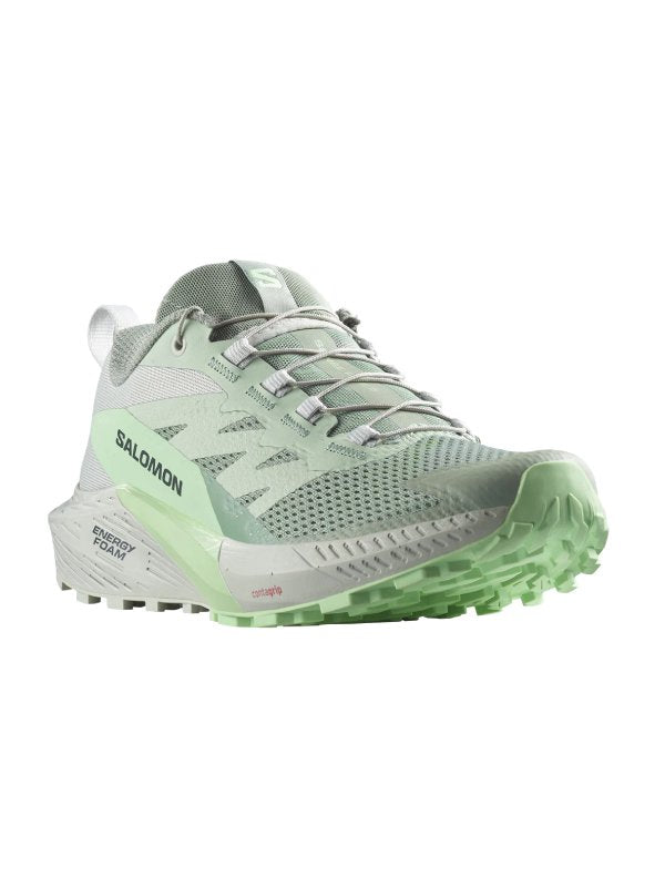 Women's SENSE RIDE 5 W #Lily Pad/Metal/Green Ash [L47314100]｜SALOMON【Outlet_30】