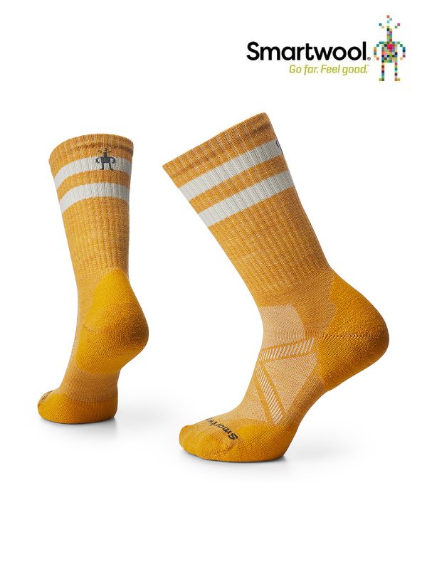 メンズ アスレチック ストライプ クルー #ハニーゴールド [SW7013100300]｜Smartwool
