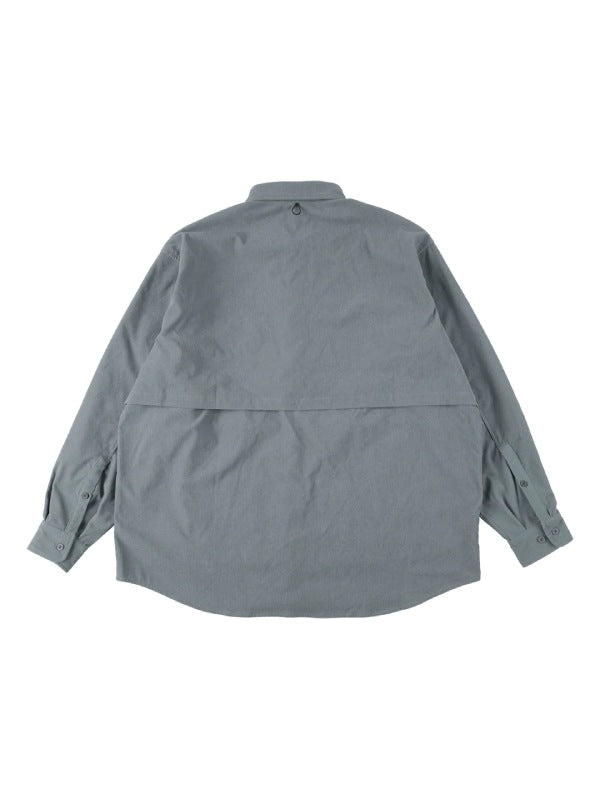 HIKE&BIKE CAVE CORDUROY BIG SHIRT #BLUEGRAY｜PAPERSKY WEAR