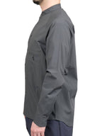 ソフトシェルのバンドカラーシャツ #ケシズミイロ [021055]｜AXESQUIN