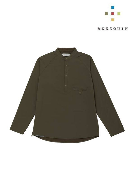 Soft shell fleece pullover shirt #Senzaicha [021056] | AXESQUIN