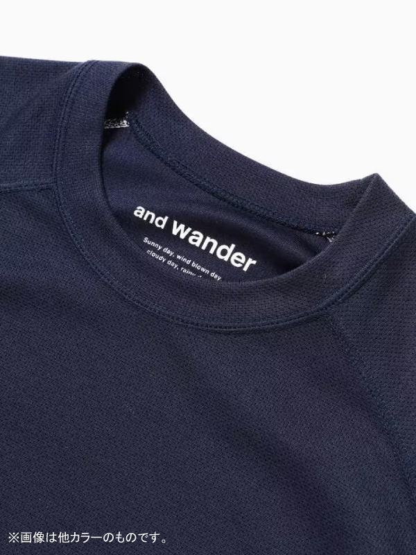 Women's power dry jersey raglan SS T #010/black [4164135]｜and wander