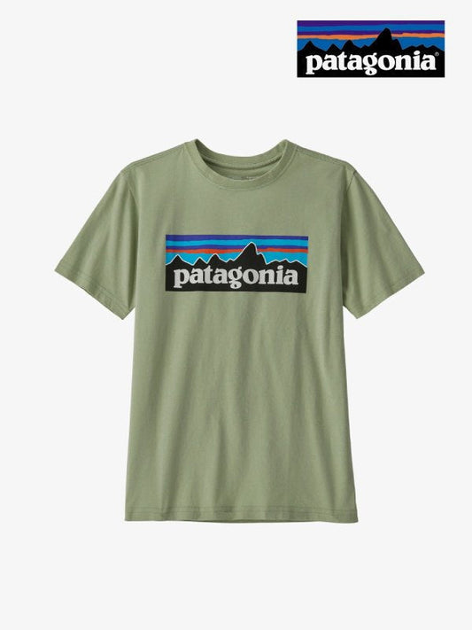 Kids' Regenerative Organic Certified Cotton P-6 Logo T-Shirt #SLVG [62163] ｜patagonia【決算セール】