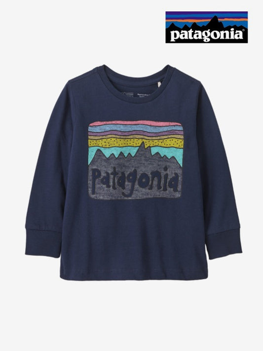 Baby Long-Sleeved Regenerative Organic Certified Cotton Fitz Roy Skies T-Shirt #NENA [60373] | Patagonia