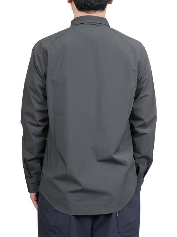 ソフトシェルのショートカラーシャツ #ケシズミイロ [021054]｜AXESQUIN