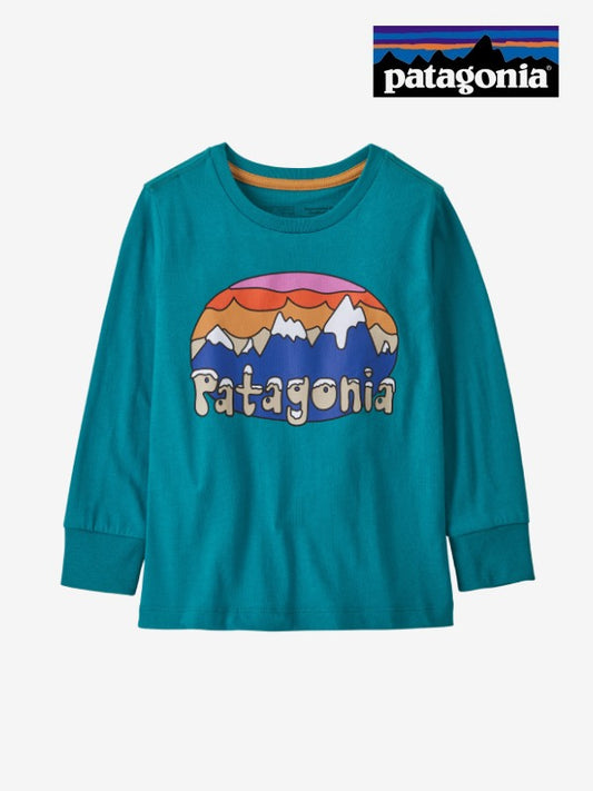 Baby Long-Sleeved Regenerative Organic Certified Cotton Fitz Roy Flurries T-Shirt #BLYB [60372]｜patagonia