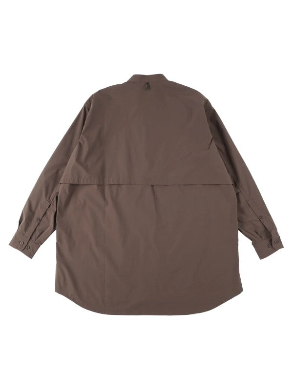 RELAX CAVE TYPEWRITER LONG BIG SHIRT #BROWN [PS232016]｜PAPERSKY