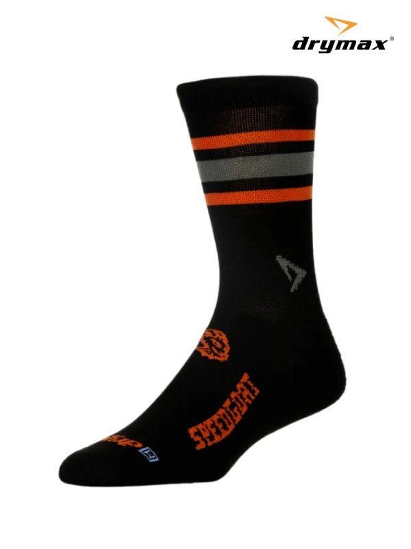 LiteTrail Running Crew #Black/Foliage Green/Orange-speed goat-｜drymax