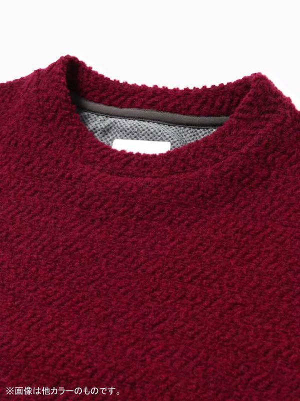 Women's re wool JQ crew neck #black [5743284061] ｜andwander