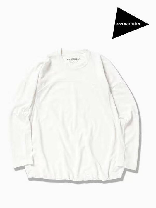 Women's power dry jersey LS T #031/off white [4164136]｜and wander