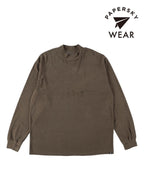 SKIN WARM MOCKNECK LONG T-SHIRT #KHAKI｜PAPERSKY WEAR