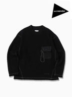 Women's re wool JQ crew neck #black [5743284061] ｜andwander