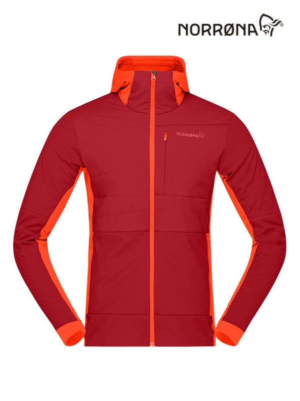 falketind Alpha90 insulated Zip Hood #Arednalin/Rhubarb [1803-23]｜Norrona