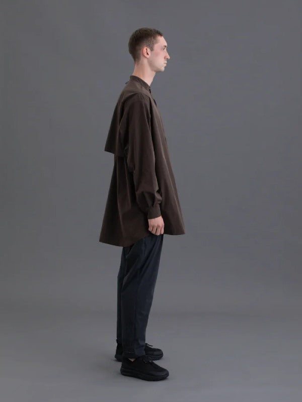 RELAX CAVE TYPEWRITER LONG BIG SHIRT #BROWN [PS232016]｜PAPERSKY