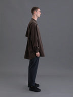RELAX CAVE TYPEWRITER LONG BIG SHIRT #BROWN [PS232016]｜PAPERSKY WEAR