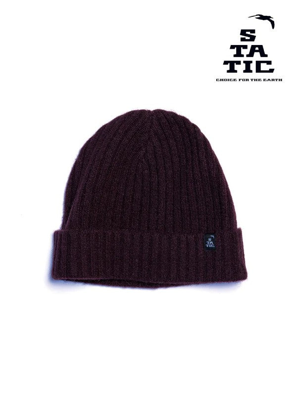 YAK BASIC KNIT CAP #Raisin [103023]｜STATIC