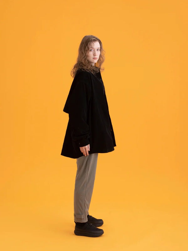 HIKE&BIKE CAVE CORDUROY BIG SHIRT #BLACK｜PAPERSKY WEAR