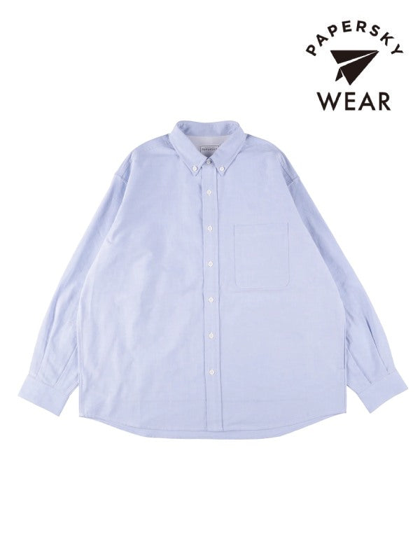 HIKE&BIKE CAVE OXFORD BIG SHIRT #SAX [PS232015]｜PAPERSKY WEAR