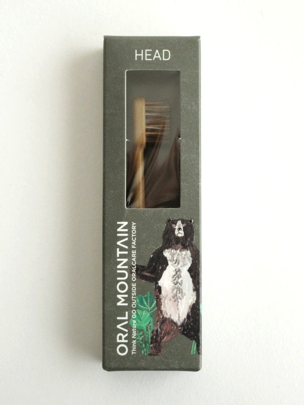 歯ブラシHEAD HYBRID BAMBOO 花馬毛 #サンド [OM-HB-SA-03]｜ORAL MOUNTAIN