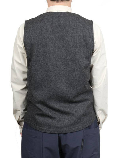 Wool vest #poppy color [021053] | AXESQUIN