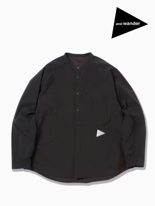 Women's fleece base band collar shirt #black [5743253027]【TIME_SALE_and_wander/AXESQUIN】