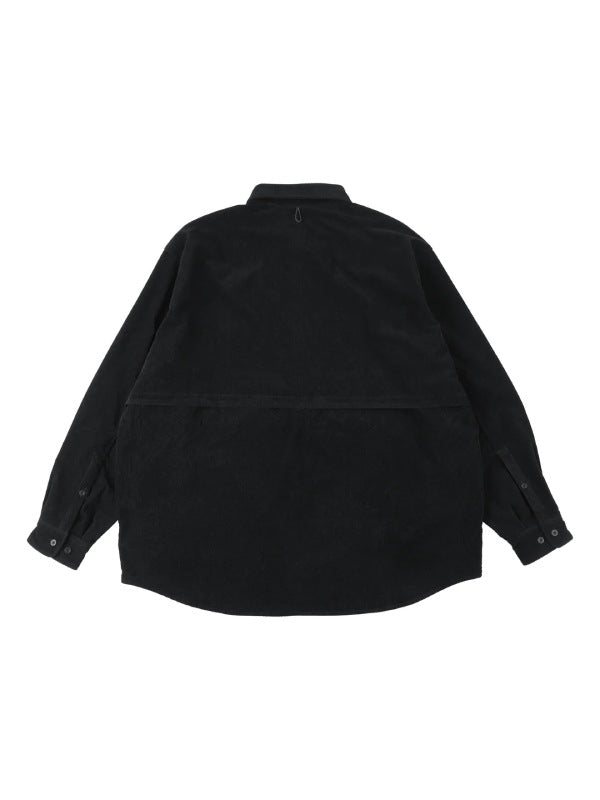 HIKE&BIKE CAVE CORDUROY BIG SHIRT #BLACK｜PAPERSKY WEAR