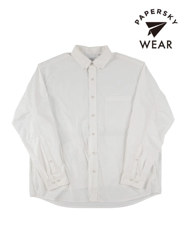 HIKE&BIKE CAVE TYPEWRITER BIG SHIRT #WHITE [PS231005]｜PAPERSKY WEAR