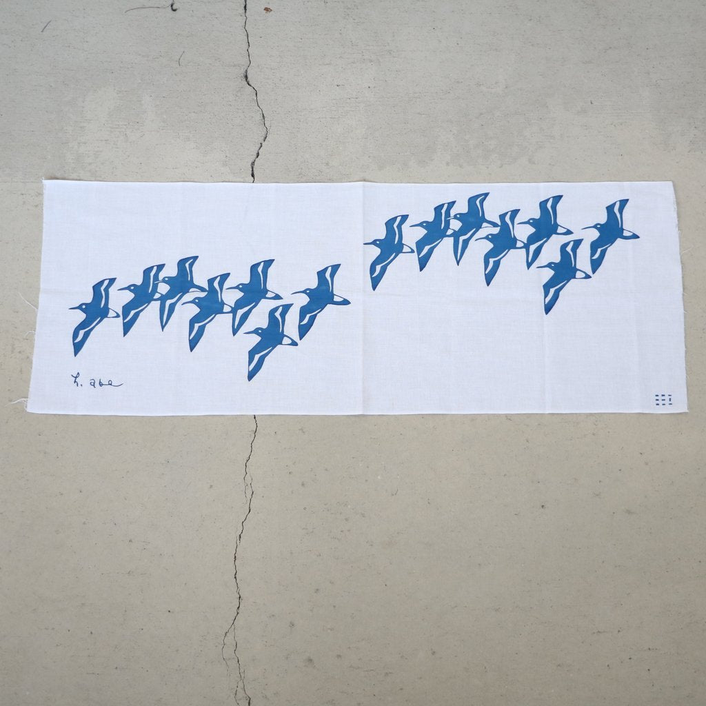 伊勢木綿の手ぬぐい #白千鳥｜mimie