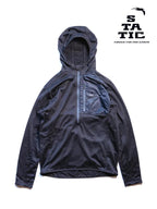 ADRIFT HALF ZIP HOODY #Black｜STATIC
