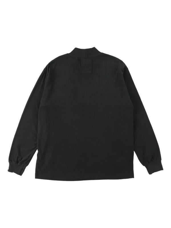SKIN WARM MOCKNECK LONG T-SHIRT #BLACK｜PAPERSKY WEAR