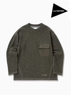 re wool JQ crew neck #khaki [5743284061] ｜andwander