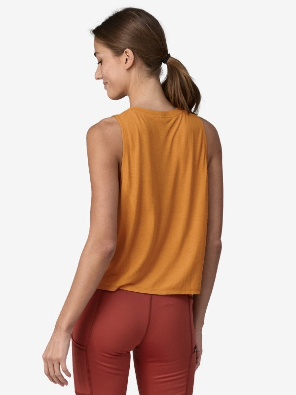 Women's Cap Cool Trail Cropped Tank #GNCA [24460]｜patagonia