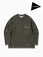 Women's re wool JQ crew neck #khaki [5743284061] ｜andwander