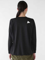 Women's power dry jersey LS T #010/black [4164136]｜and wander