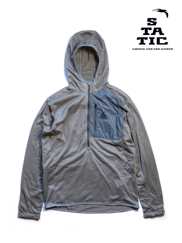 ADRIFT HALF ZIP HOODY #Mineral｜STATIC