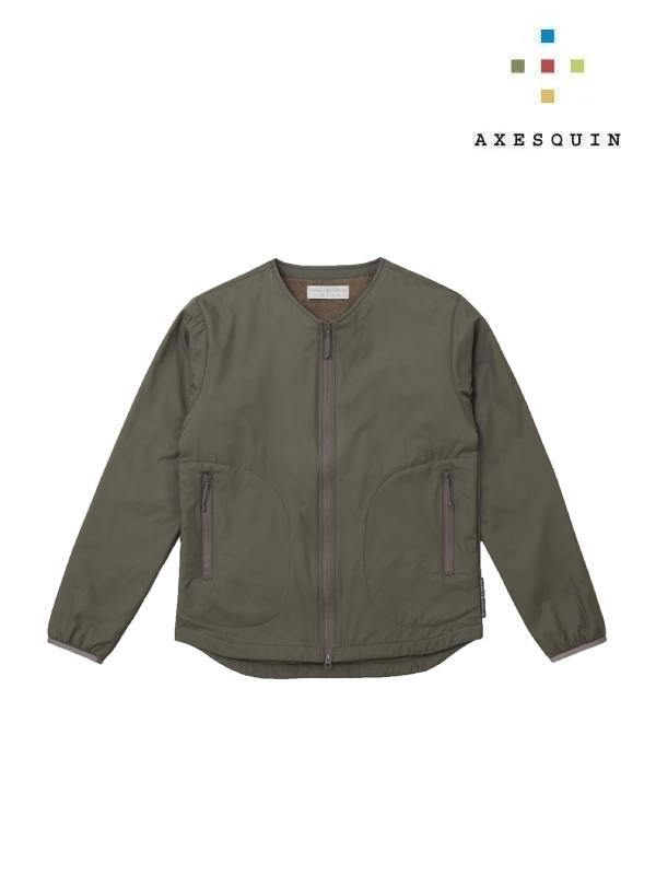 Octa-lining cardigan #Olive Mouse [21052] | AXESQUIN