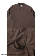 RELAX CAVE TYPEWRITER LONG BIG SHIRT #LIGHT KHAKI [PS232016]｜PAPERSKY WEAR