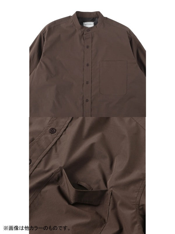 RELAX CAVE TYPEWRITER LONG BIG SHIRT #LIGHT KHAKI [PS232016]｜PAPERSKY WEAR