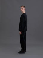 SKIN WARM MOCKNECK LONG T-SHIRT #BLACK｜PAPERSKY WEAR