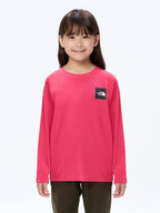 Kid's L/S Small Square Logo Tee #MP [NTJ32357]｜THE NORTH FACE