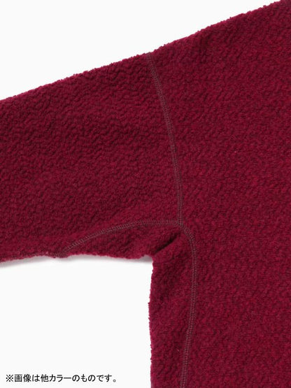 Women's re wool JQ crew neck #khaki [5743284061] ｜andwander