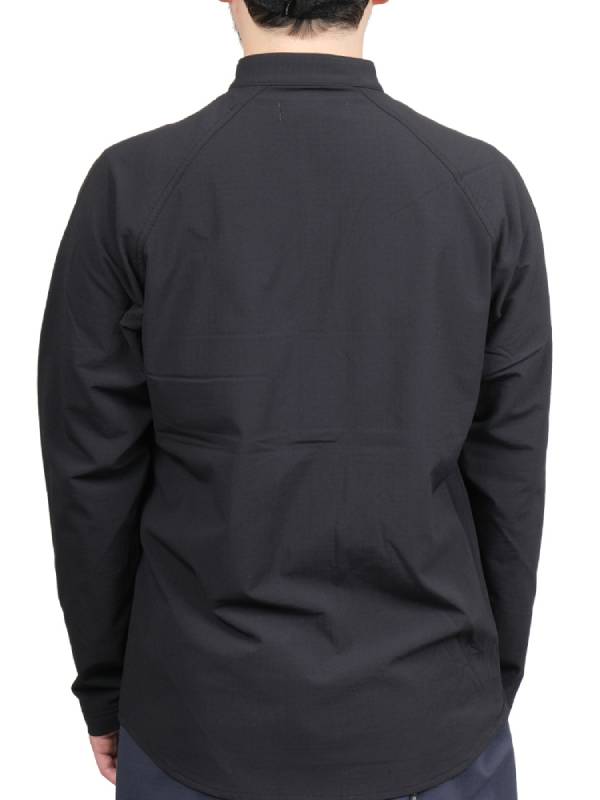 ソフトシェルフリースのプルオーバーシャツ #スミイロ [021056]｜AXESQUIN