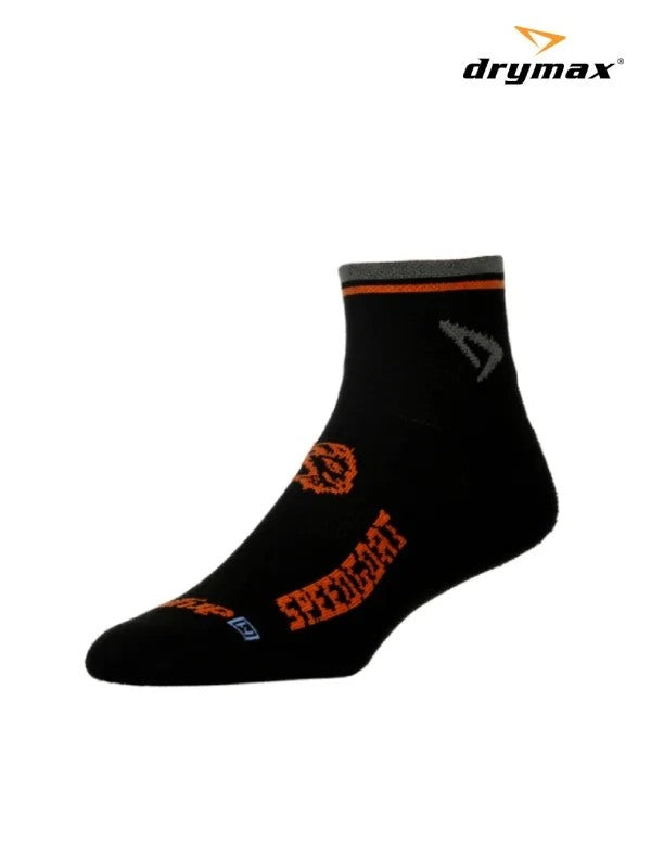 LiteTrail Running 1/4Crew #Black/Foliage Green/Orange-speed goat-｜drymax