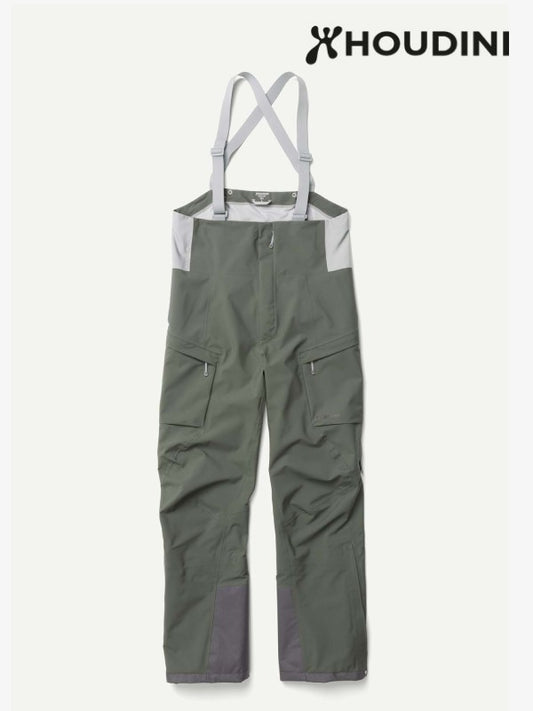 Men's Rollercoaster Bib Pants #Baremark Green [800062]｜HOUDINI