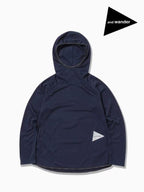 Women's power dry jersey LS hoodie #120/navy [4164133]｜and wander